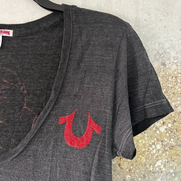 🇺🇸 True Religion Rhinestone Buddha T-Shirt (NWOT) - Picture 6 of 13